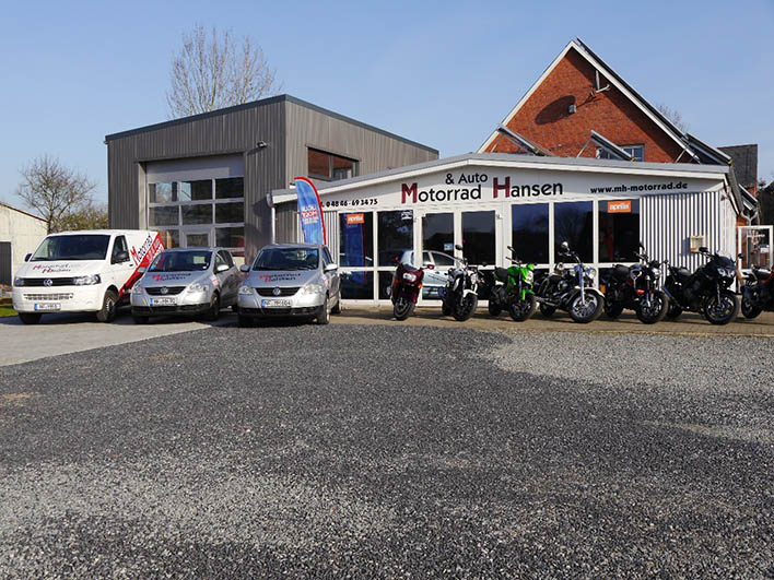 Motorrad & Auto Hansen  Die Seiten von Motorrad Hansen: Motorräder,  Roller, Mopped´s, Rasenmäher, Fahrräder und vieles mehr bei Motorrad Hansen  in Horstedt